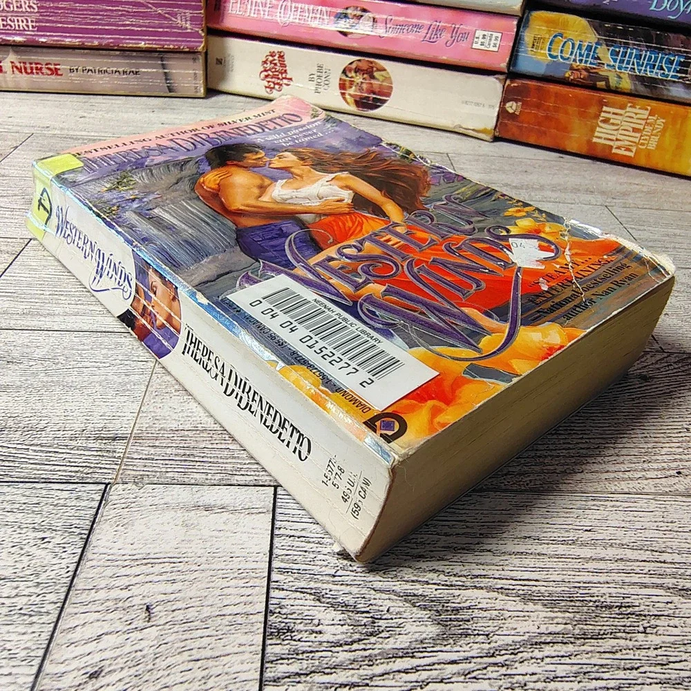 Western Winds by Theresa DiBenedetto Paperback Romance Novel 1991 Ex-Lib‎ 1st Ed